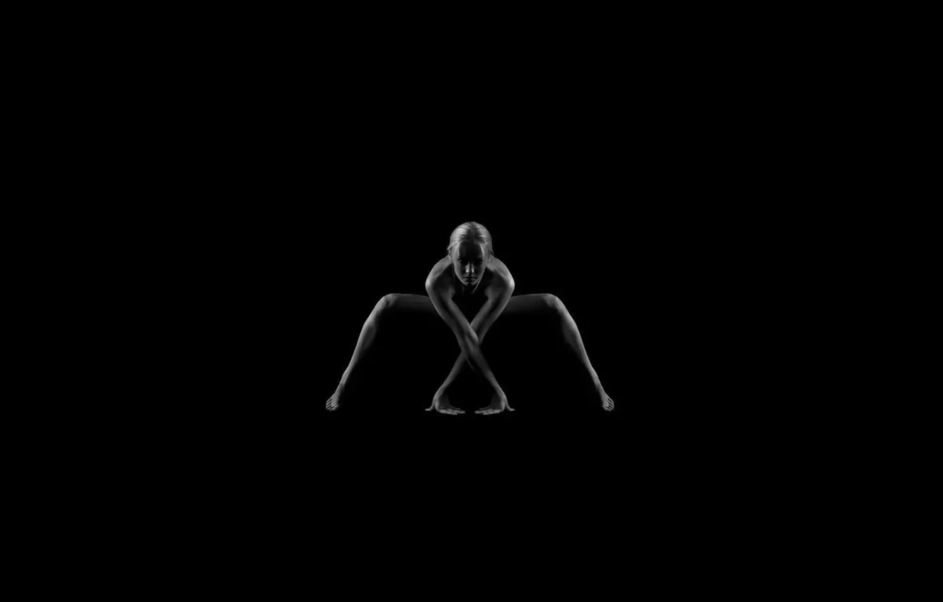 Photo wallpaper girl, photo, dark