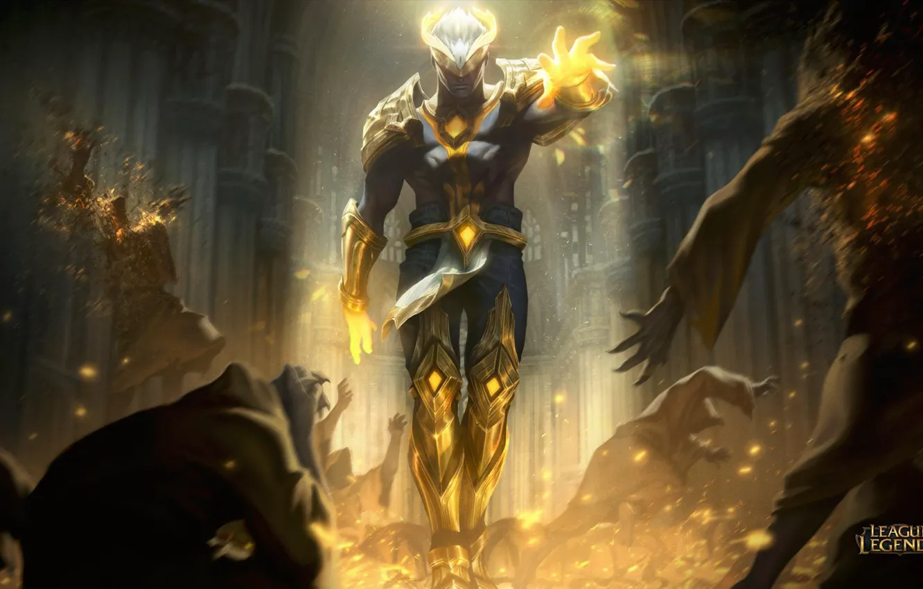 Photo wallpaper the game, armor, columns, temple, game, armor, Kar, brand