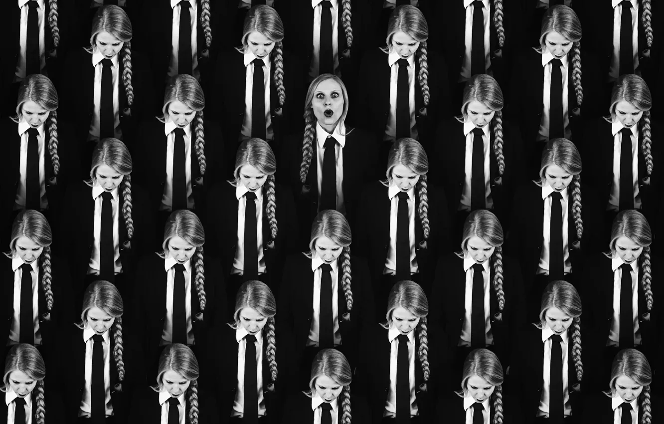 Photo wallpaper girl, background, a lot