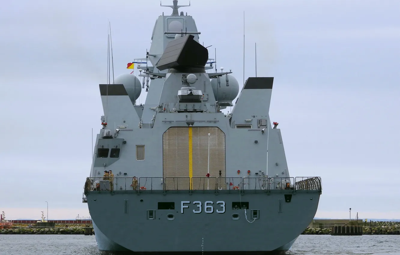 Photo wallpaper frigate, Danish Navy, HDMS Niels Juel