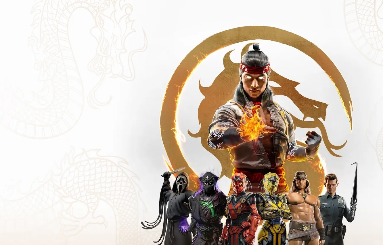 Photo wallpaper terminator, Liu Kang, Conan The Barbarian, DLC, cyborg, Noob Saibot, Sector, Cyrax