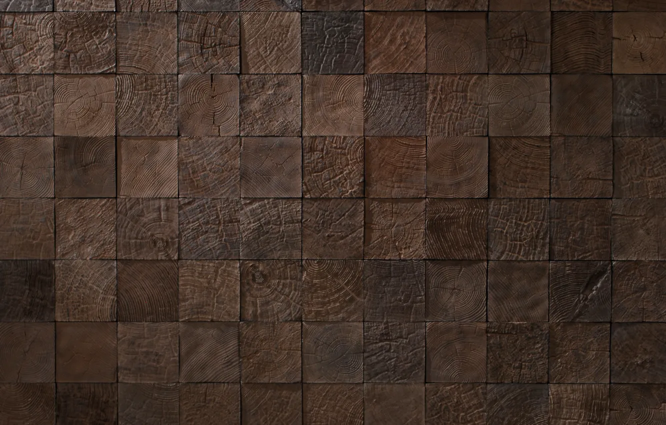 Photo wallpaper wood, texture, pattern, effect, square wood