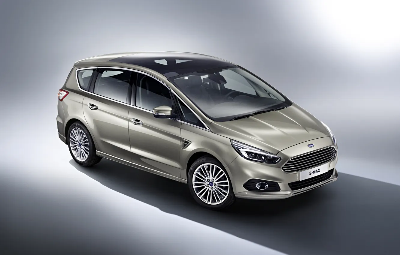 Photo wallpaper photo, Ford, silver, Ford, car, 2015, S-Max