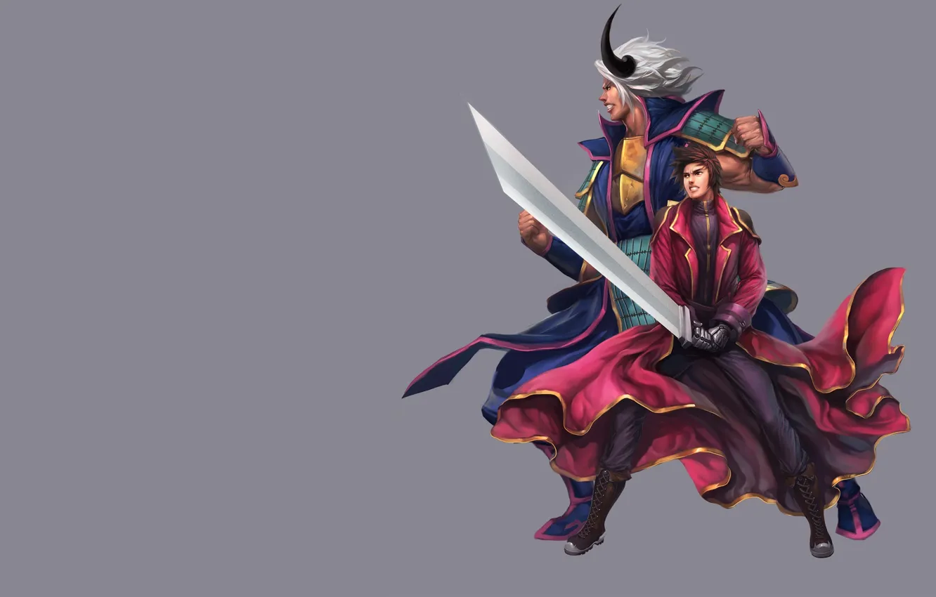 Photo wallpaper sword, anime, the demon, warrior, art