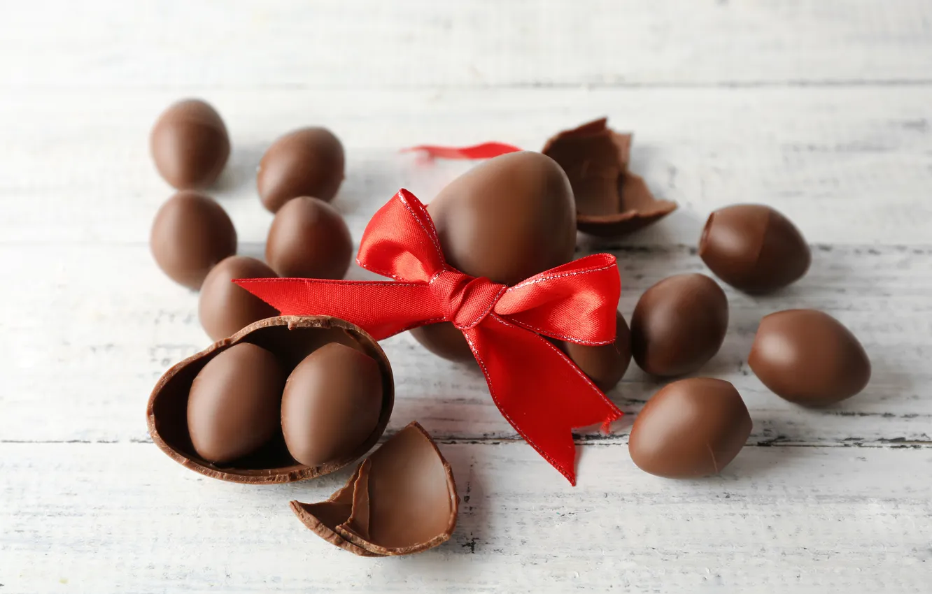 Photo wallpaper chocolate, eggs, Easter, chocolate, Easter, eggs, decoration, Happy