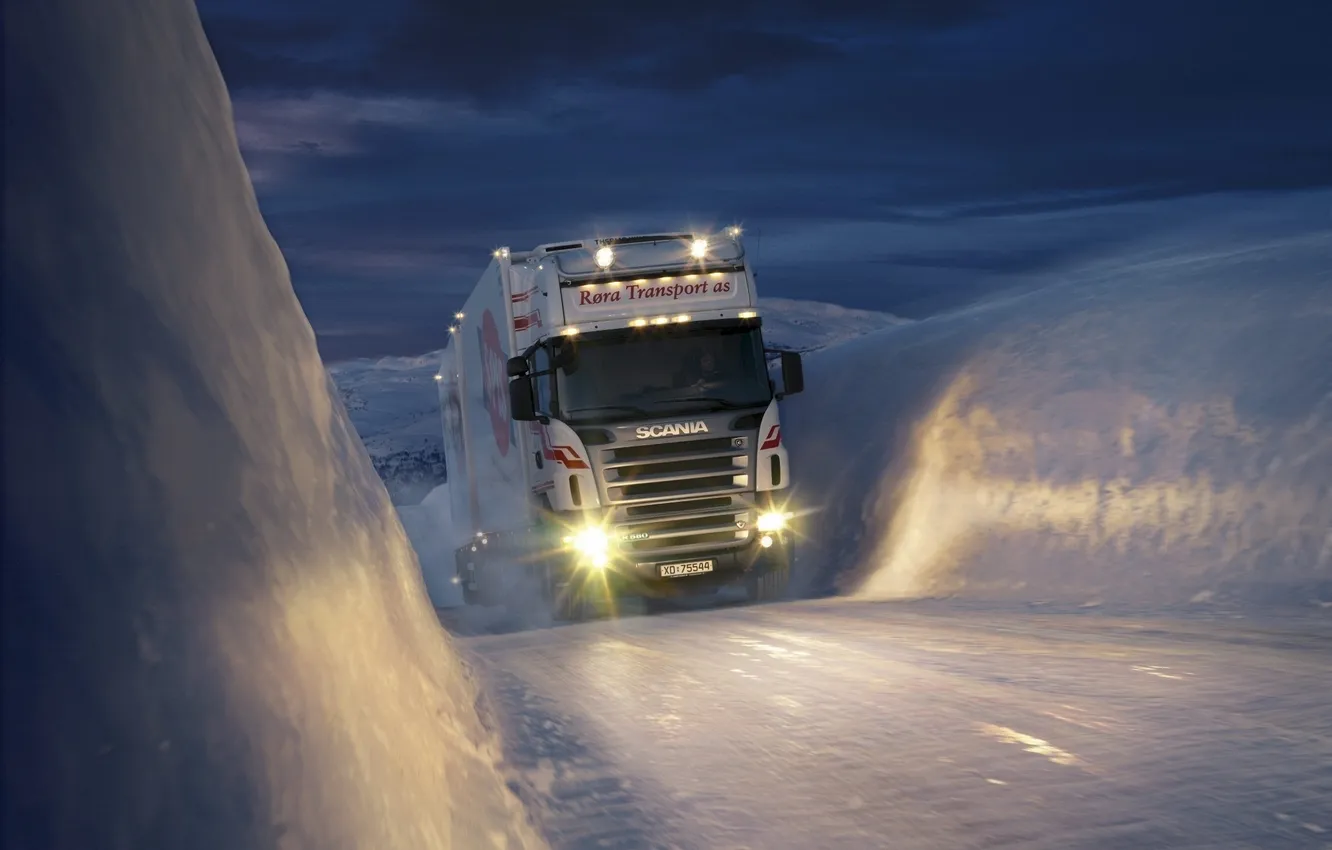 Photo wallpaper background, Scania, 6x2, R580
