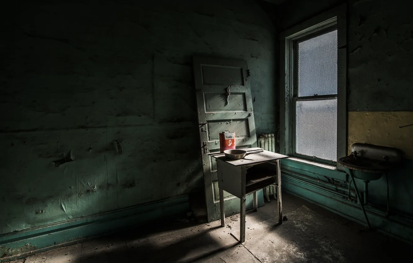 Photo wallpaper room, window, chair