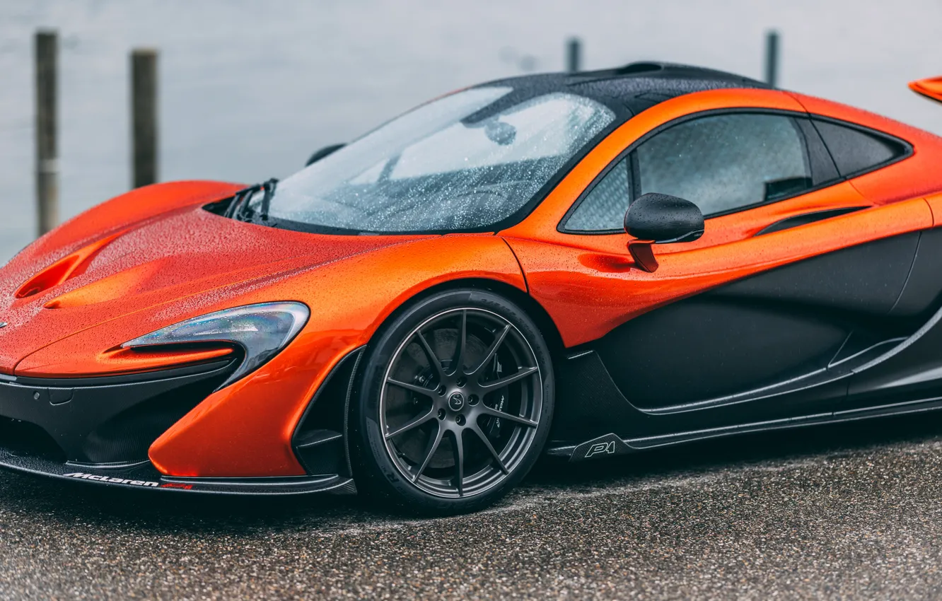 Photo wallpaper McLaren, close-up, McLaren P1, P1