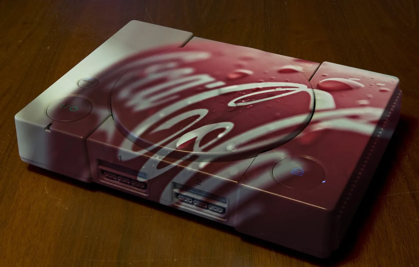 Photo wallpaper logo, game, coca cola, design, fun, brand, console, PlayStation