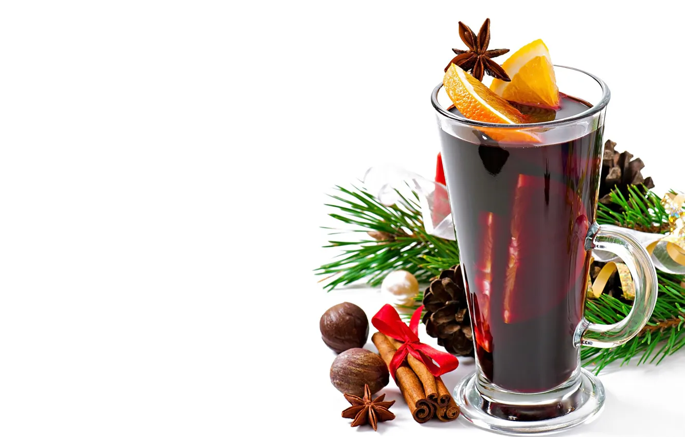 Photo wallpaper treat, drink, glass, new year