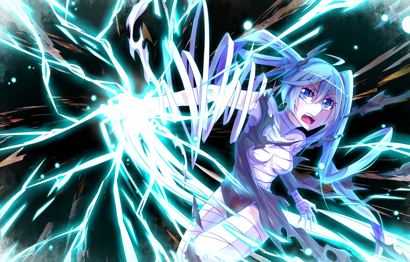 Photo wallpaper girl, magic, art, vocaloid, hatsune miku, Vocaloid, bandages, paparins