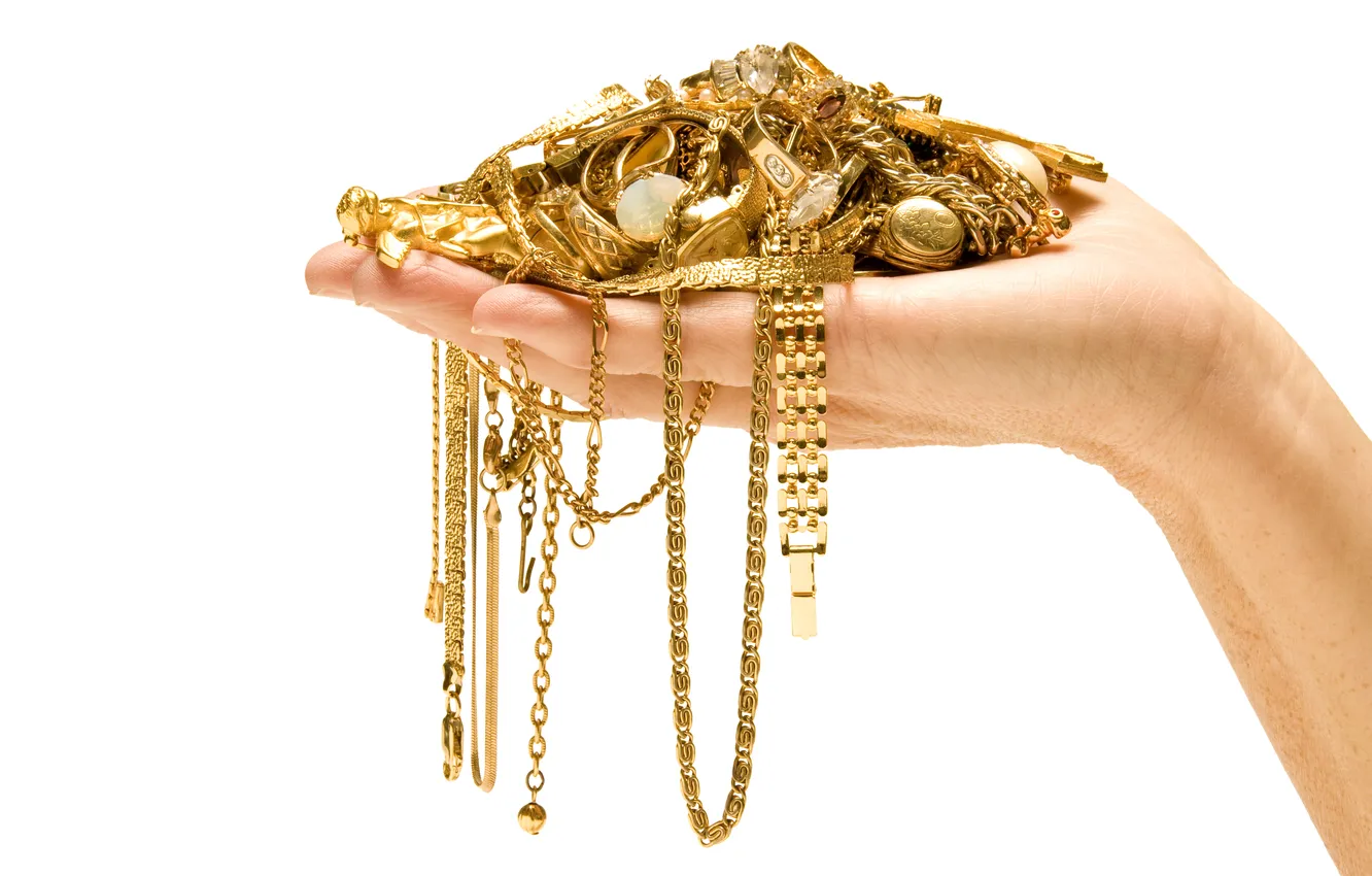 Photo wallpaper background, gold, watch, hand, bracelets, chain
