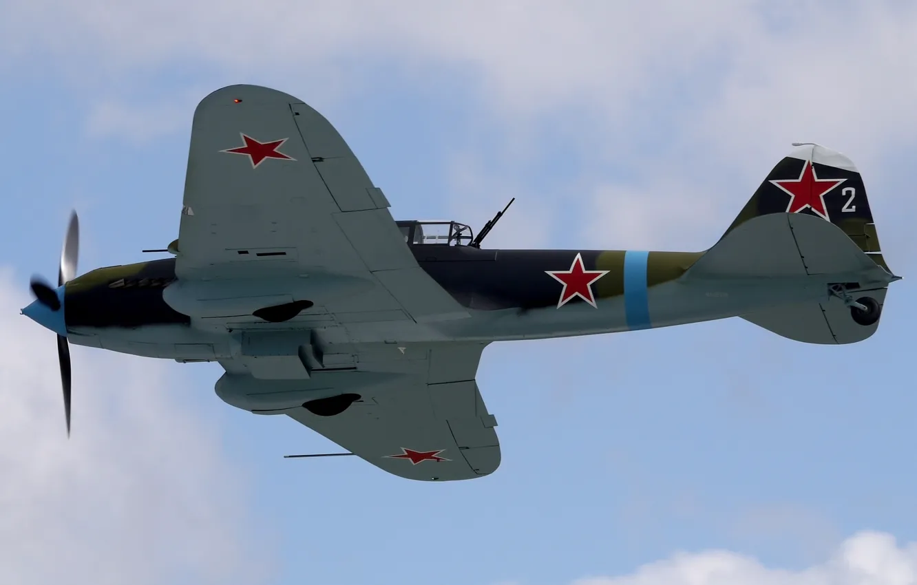 Photo wallpaper flight, attack, Soviet, IL-2 Sturmovik