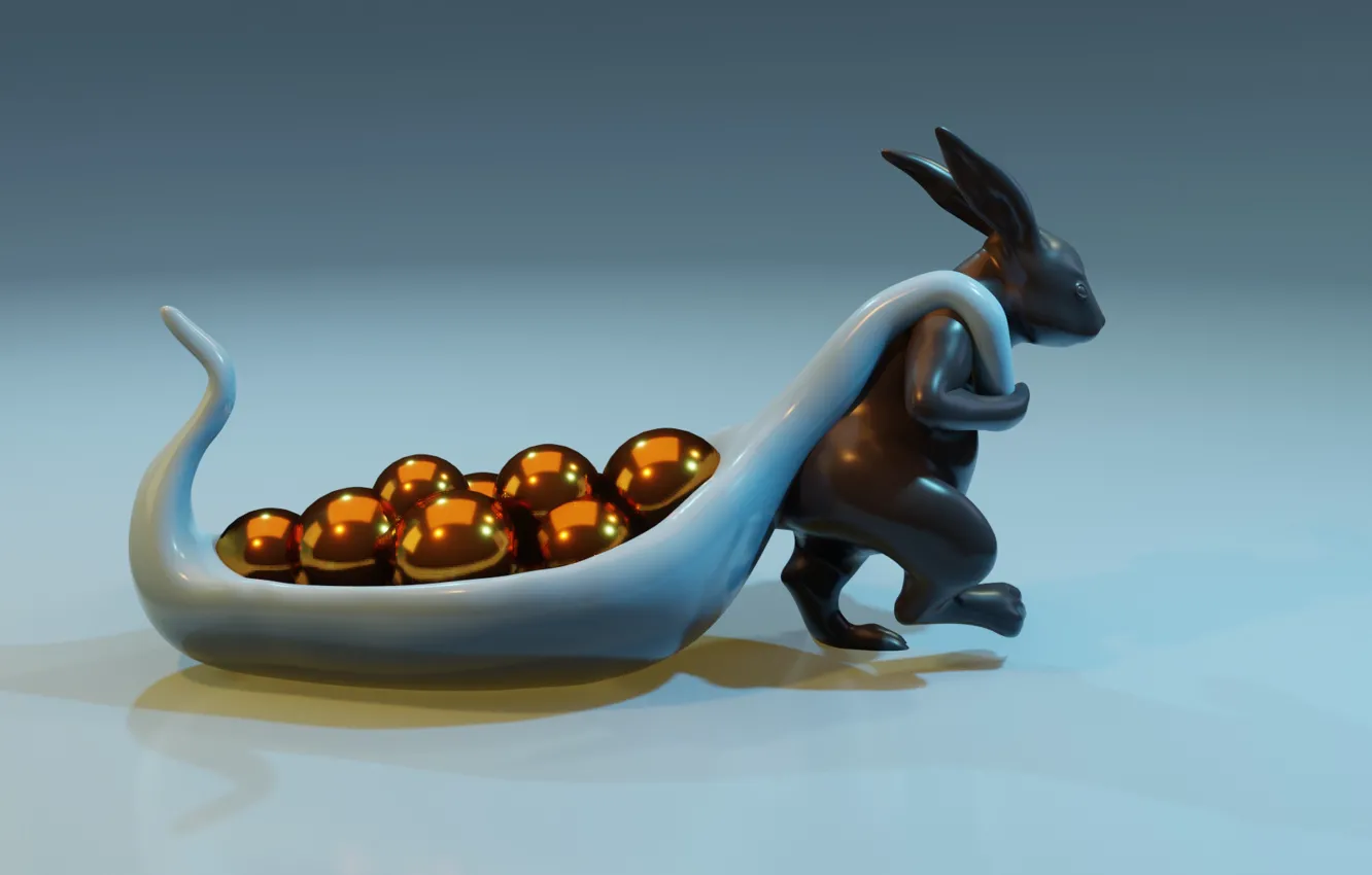 Photo wallpaper rabbit, the candy bowl, AlexStormND