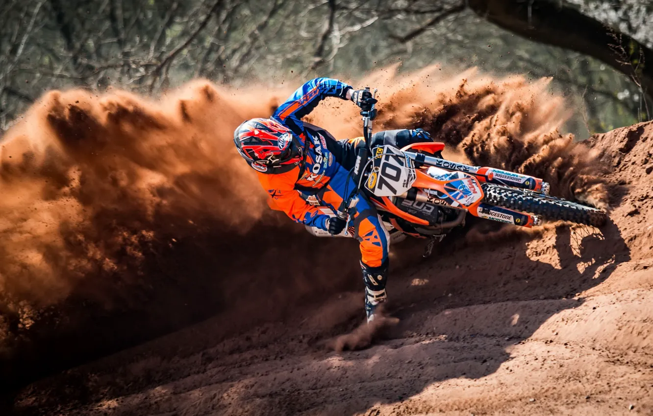 Photo wallpaper race, sport, motorcycle, motocross