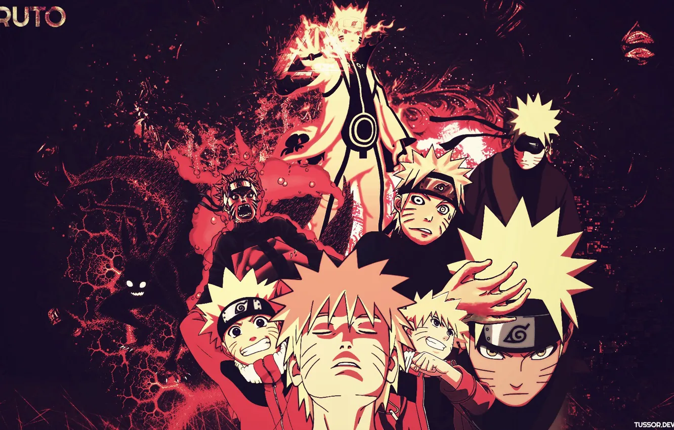 Photo wallpaper anime, Naruto Shippuden, Kyuubi, Uzumaki Naruto, Jinchuuriki