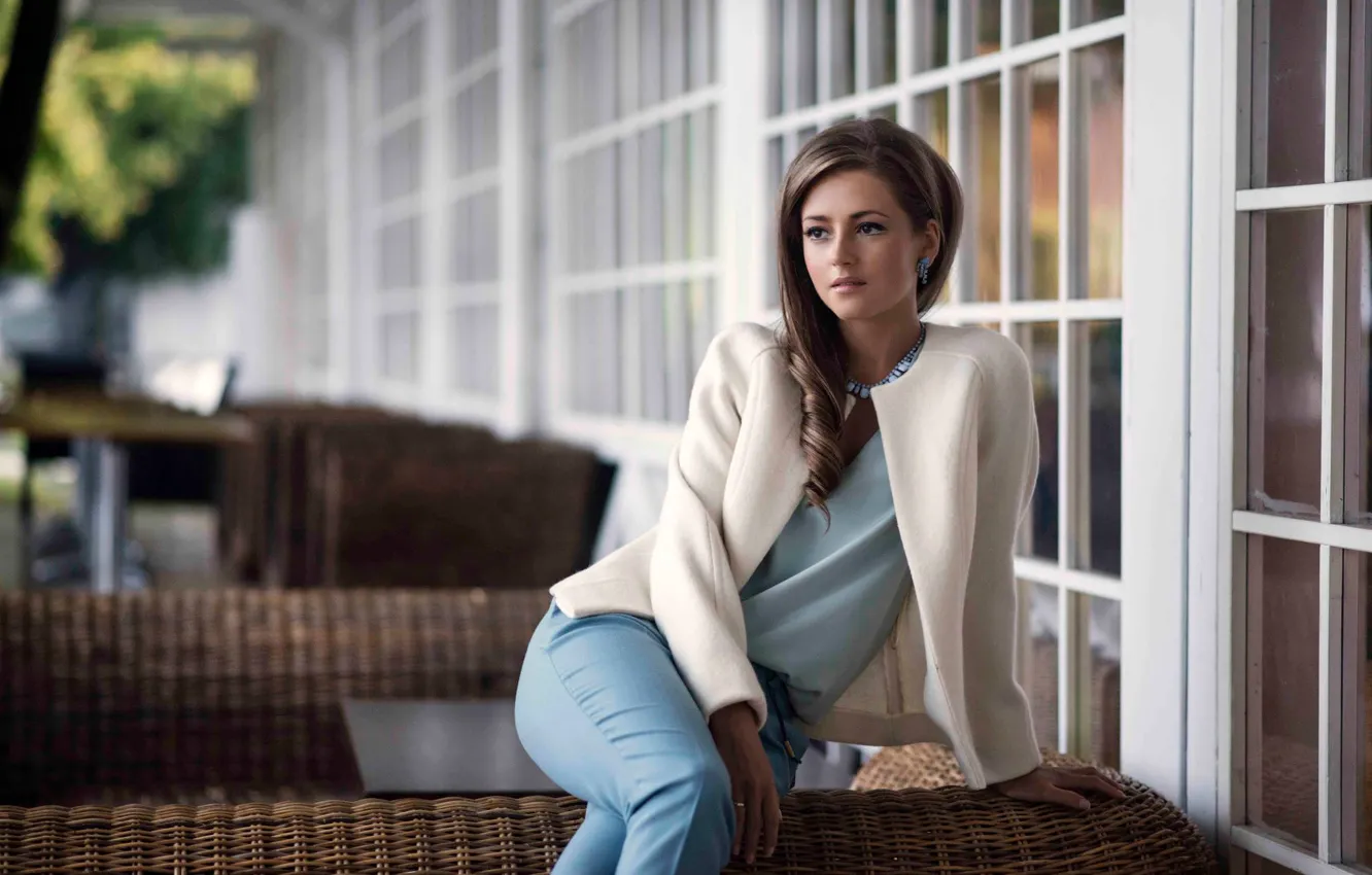 Photo wallpaper girl, cute, Anna Mikhailovskaya
