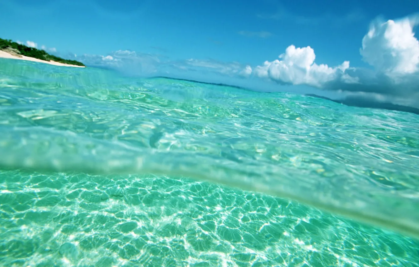 Photo wallpaper water, transparency, the ocean, Laguna