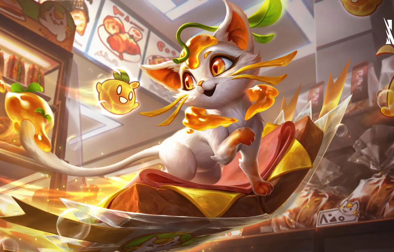Photo wallpaper League of Legends, LoL, skin, Video Game, splash art, Yuumi, Food Spirit