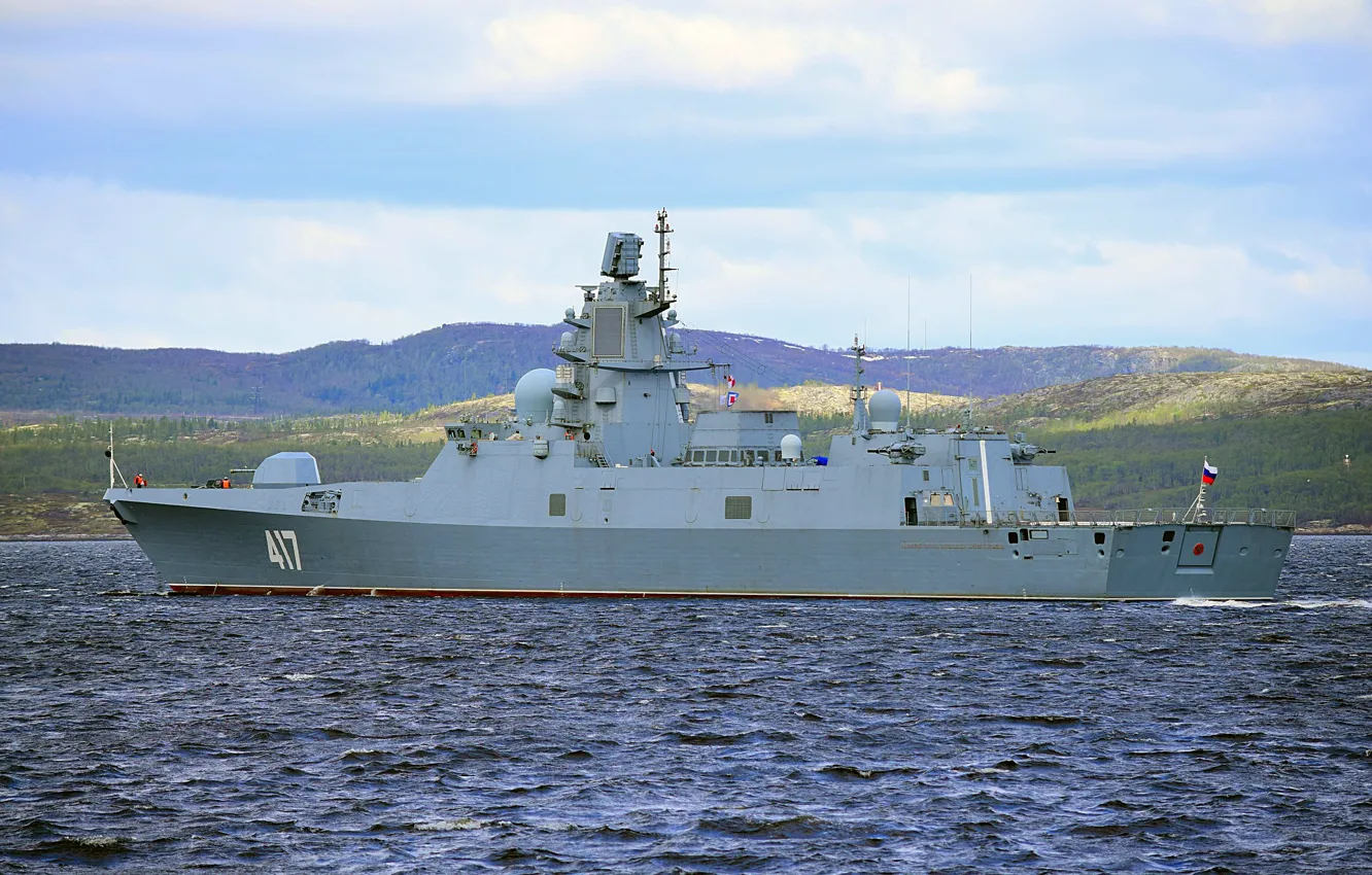 Photo wallpaper frigate, Admiral Gorshkov, patrol ship