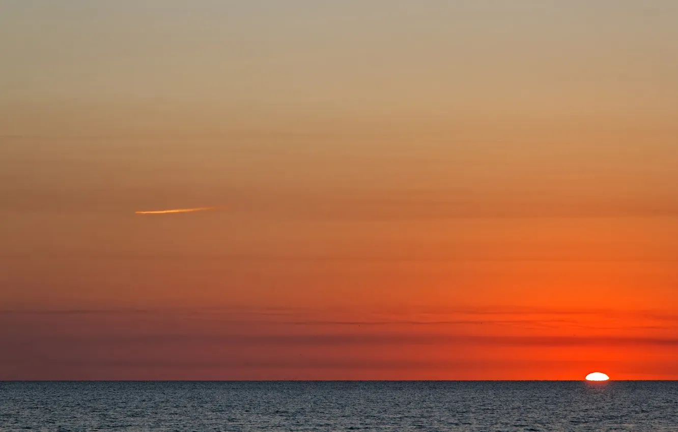 Photo wallpaper sunrise, the ocean, The sun, Argentina