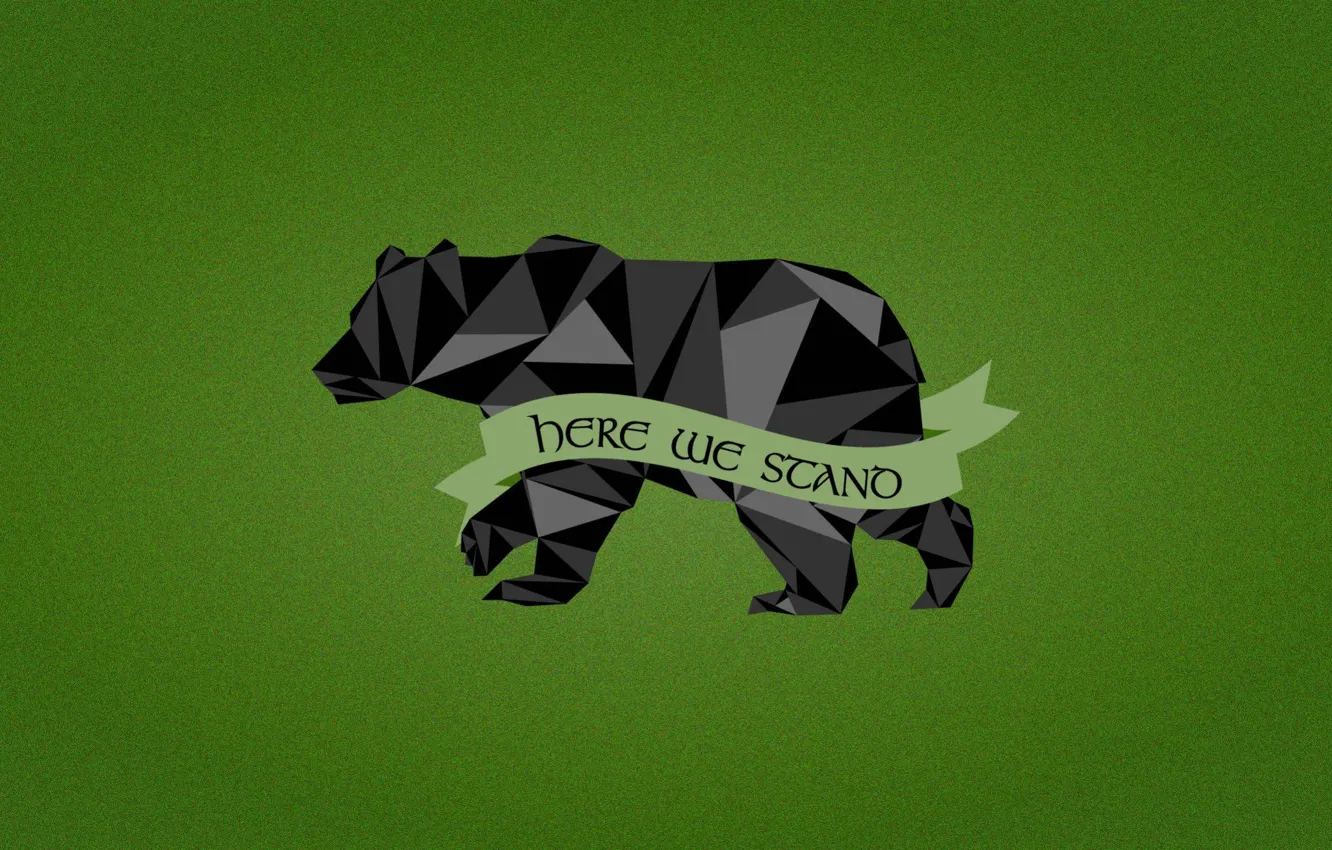 Photo wallpaper Game of Thrones, black bear, House Mormont, Here We Stand, A Song Fire and Ice, …