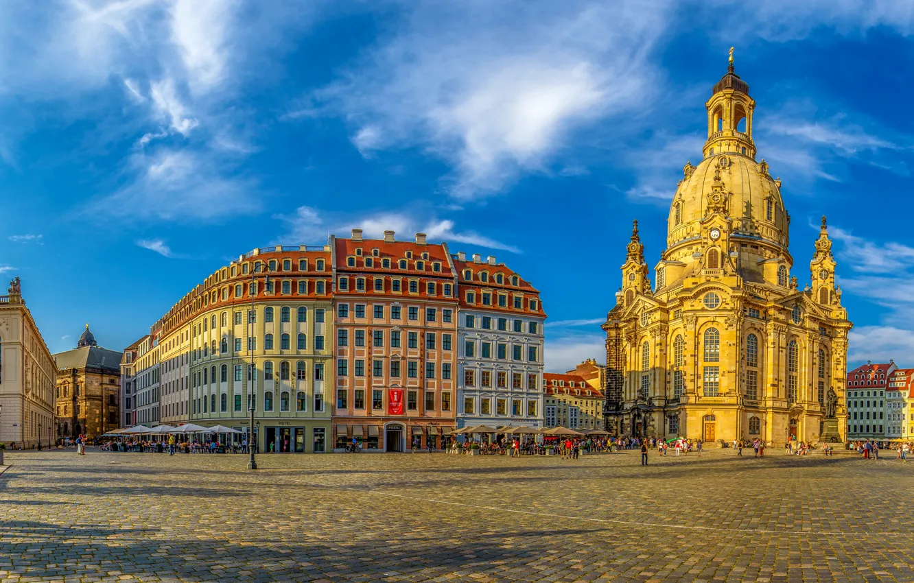 Photo wallpaper the sun, HDR, Germany, Dresden, area, Germany, Dresden