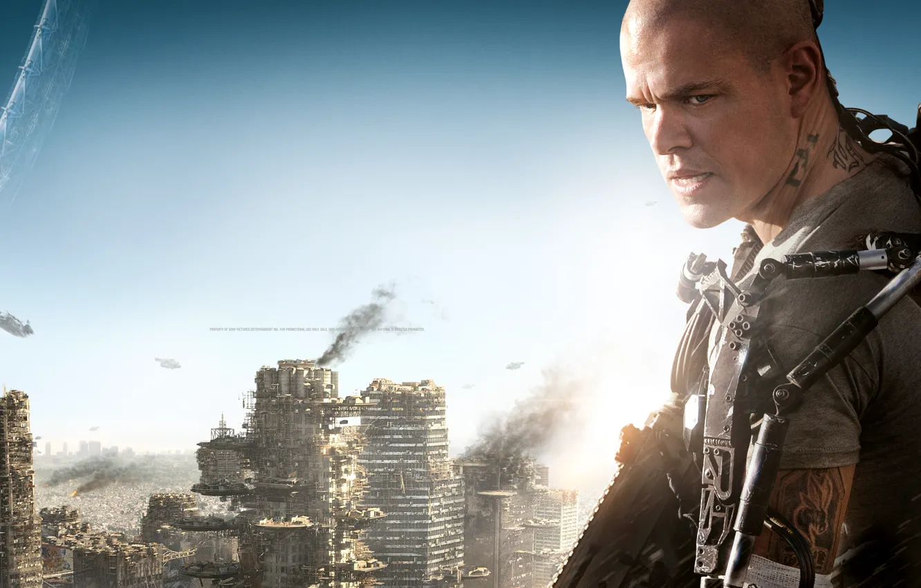 Photo wallpaper fiction, Matt Damon, Elysium, Elysium
