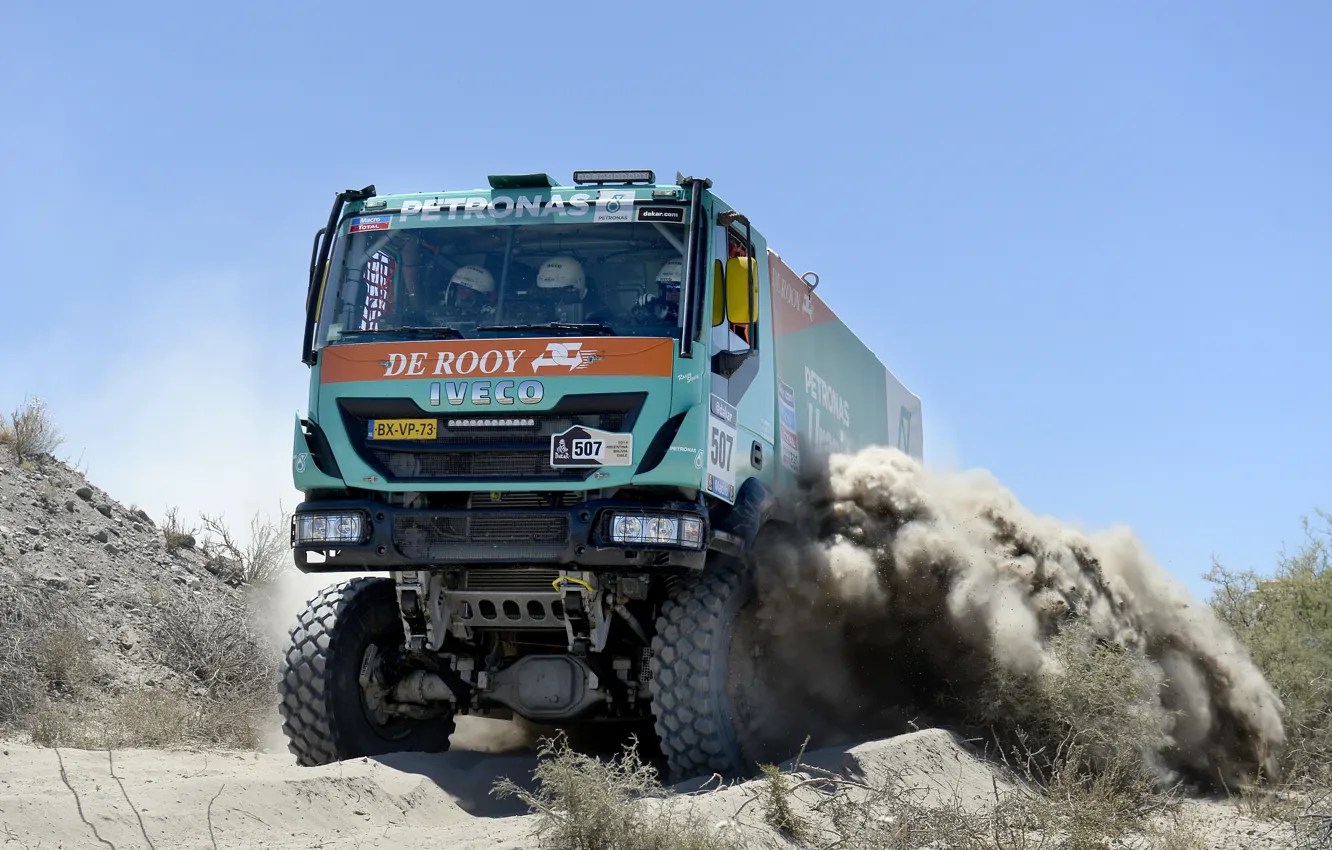 Photo wallpaper Sport, Machine, Truck, Rally, Dakar, Dakar, The front, 2014