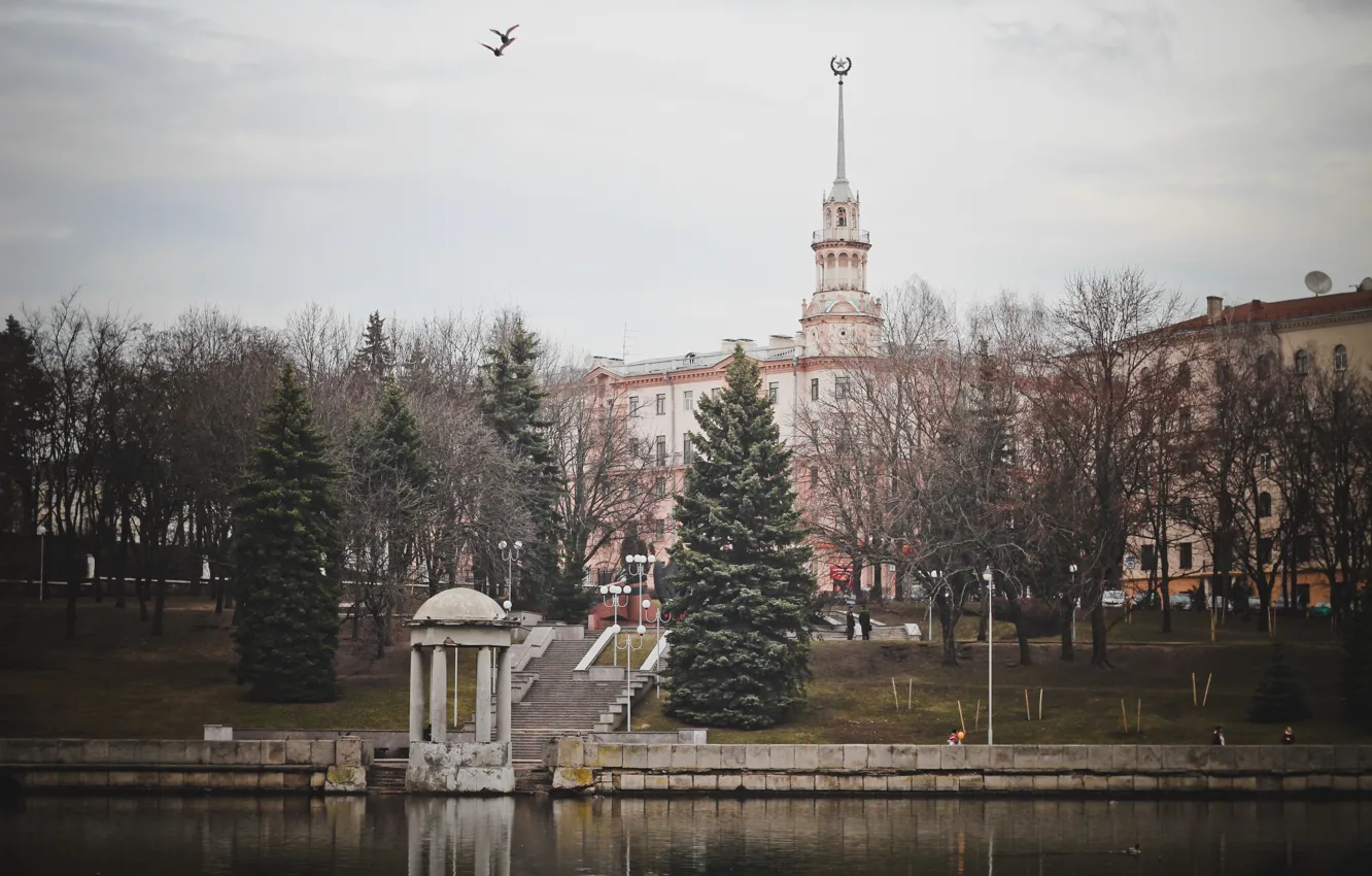 Photo wallpaper autumn, Belarus, Minsk, autumn in the city