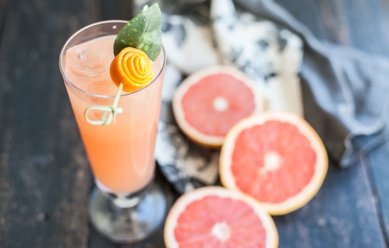 Photo wallpaper citrus, cold, drink, grapefruit, delicious