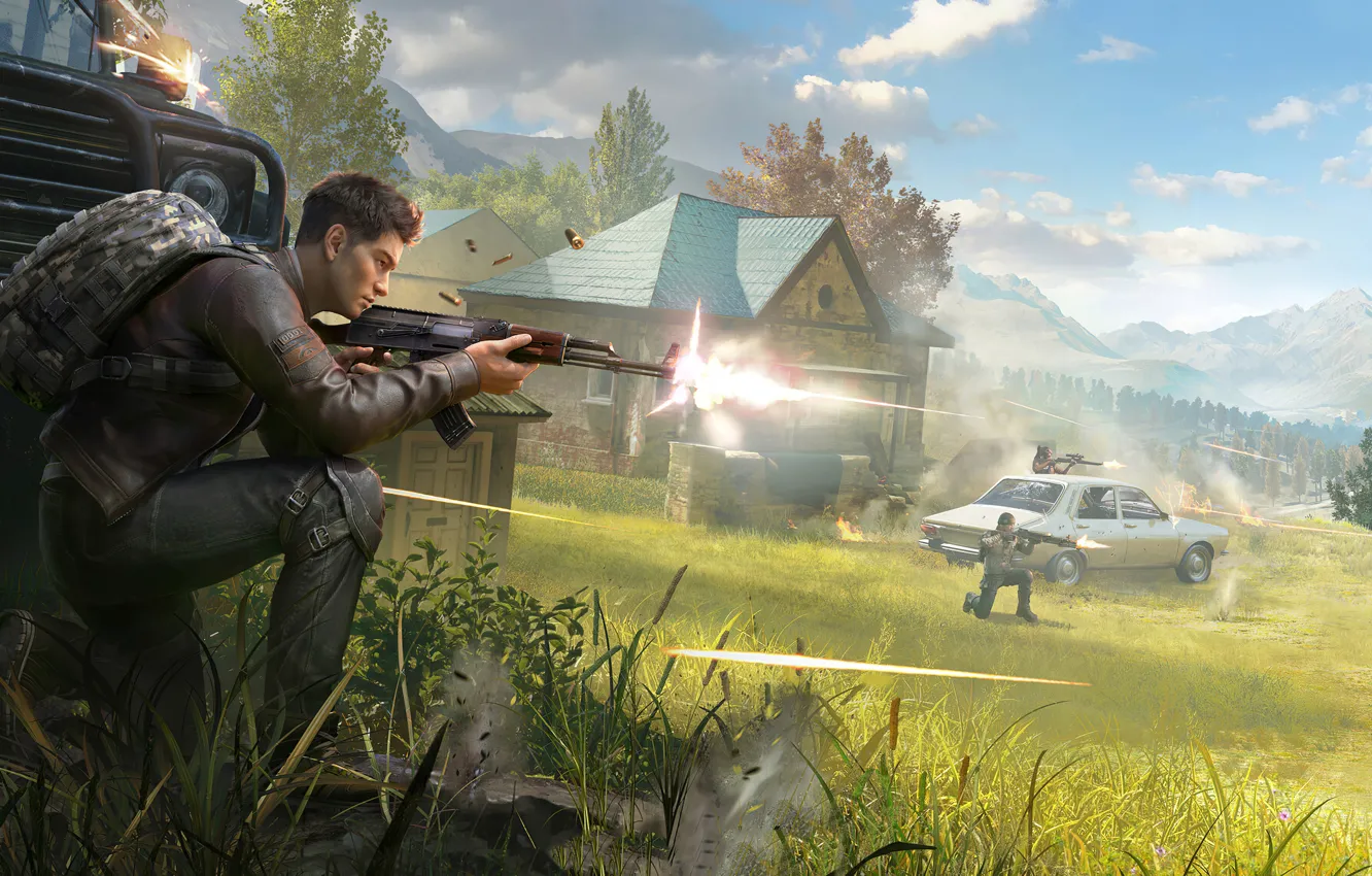 Photo wallpaper shootout, season 7, 2020, PlayerUnknown's Battlegrounds, PUBG Corporation