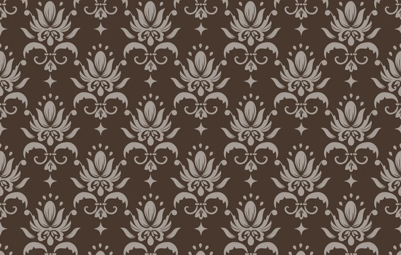 Photo wallpaper retro, background, brown, ornament, style, vintage, beige, ornament