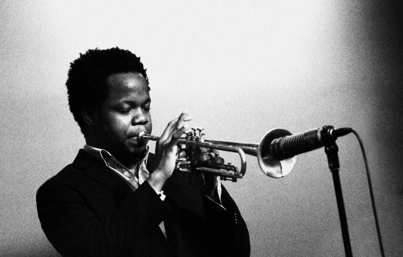 Photo wallpaper music, jazz, pipe, microphone, musician, jazz musician, trumpeter, Ambrose Akinmusire