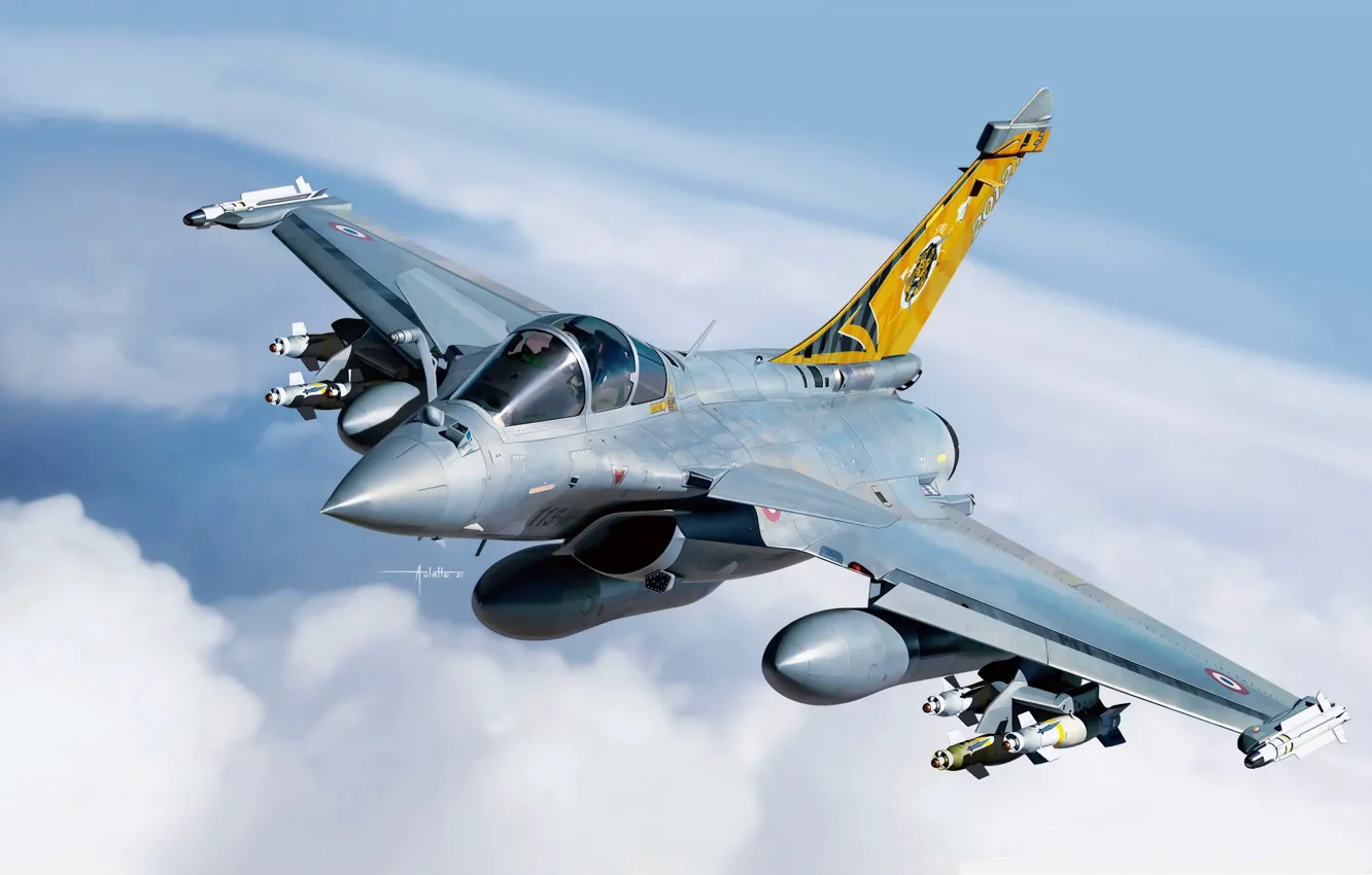 Photo wallpaper France, multi-role fighter, Dassault Rafale C, Aulleta