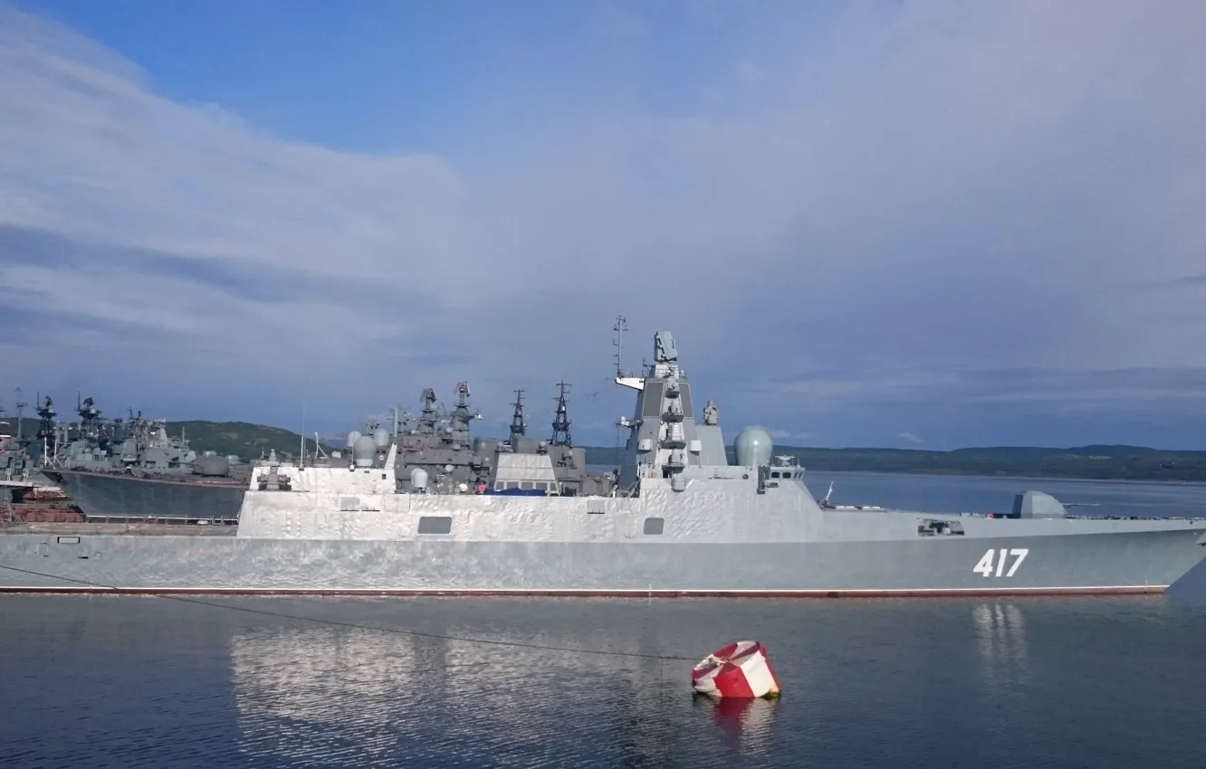 Photo wallpaper ship, Navy, frigate, TFR, guard, "Admiral Gorshkov", the Northern fleet, Severomorsk