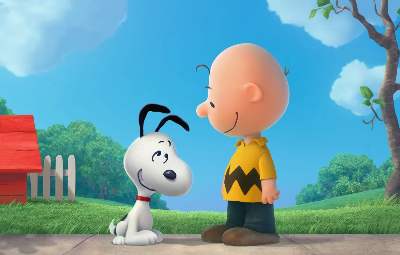 Photo wallpaper Beagle, Snoopy, The Peanuts, Woodstock, Snoopy and Charlie