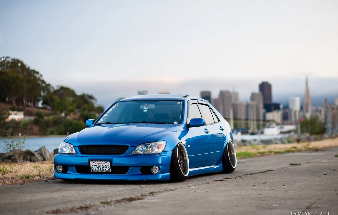 Photo wallpaper turbo, lexus, japan, toyota, blue, jdm, tuning, front