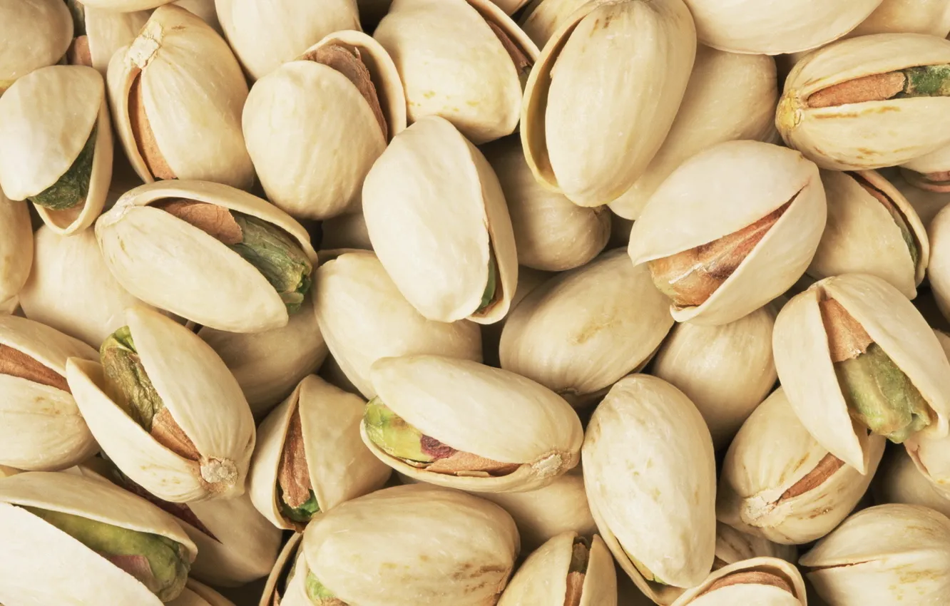 Photo wallpaper macro, food, nuts, a lot, delicious, pistachios