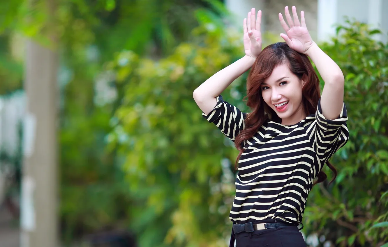 Photo wallpaper girl, pose, mood