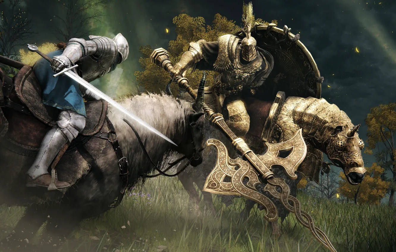 Photo wallpaper Armor, Sword, Horse, Warriors, Spear, Game, Software, 2022