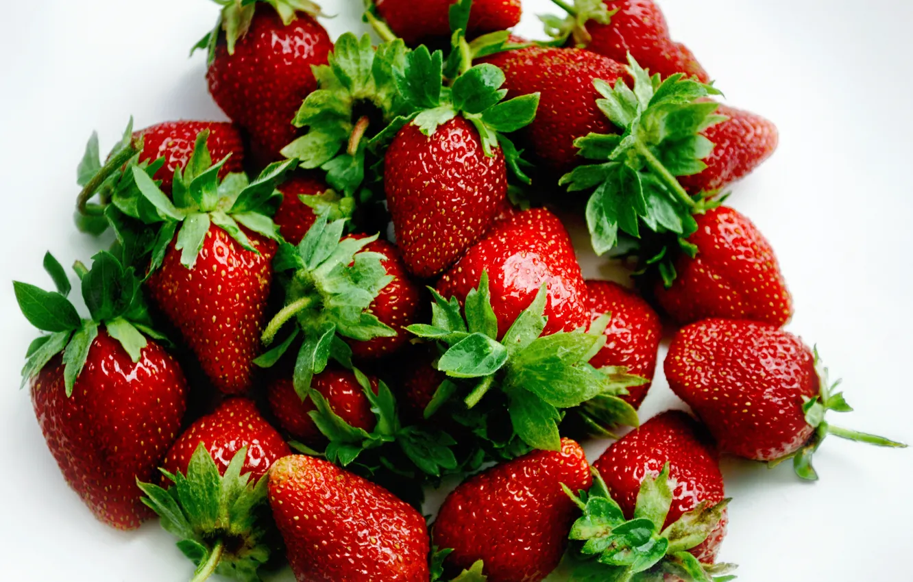 Photo wallpaper red, nature, berries, food, strawberry