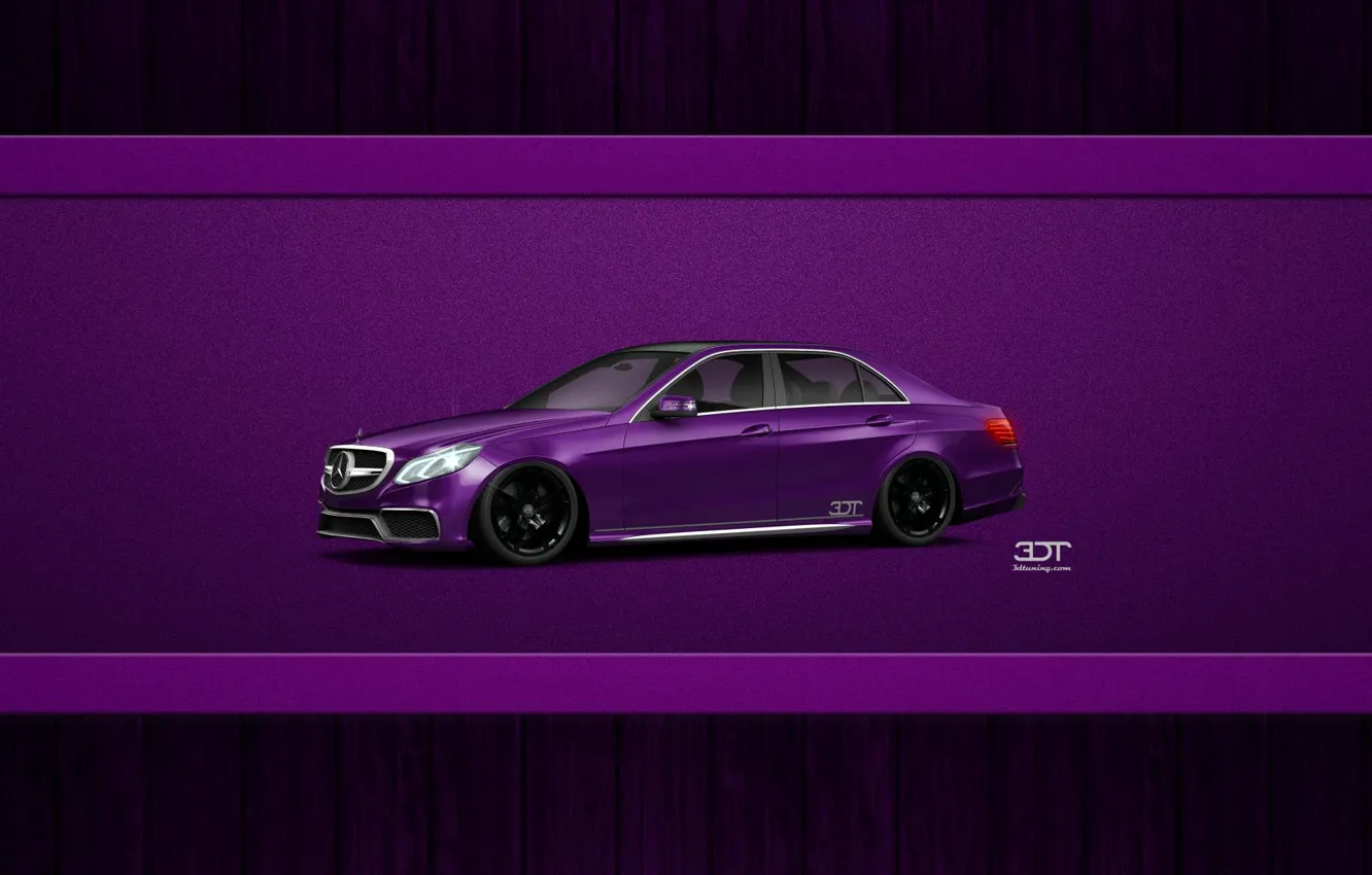 Photo wallpaper Mercedes, purple, 3D Tuning