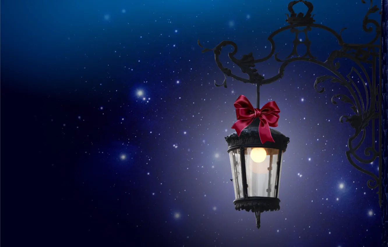 Photo wallpaper light, post lamps, shadows and light