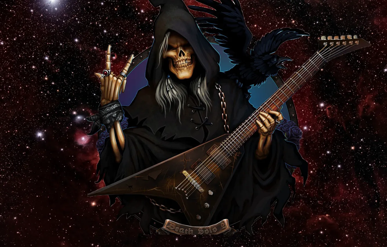 Photo wallpaper Guitar, Death, Rock