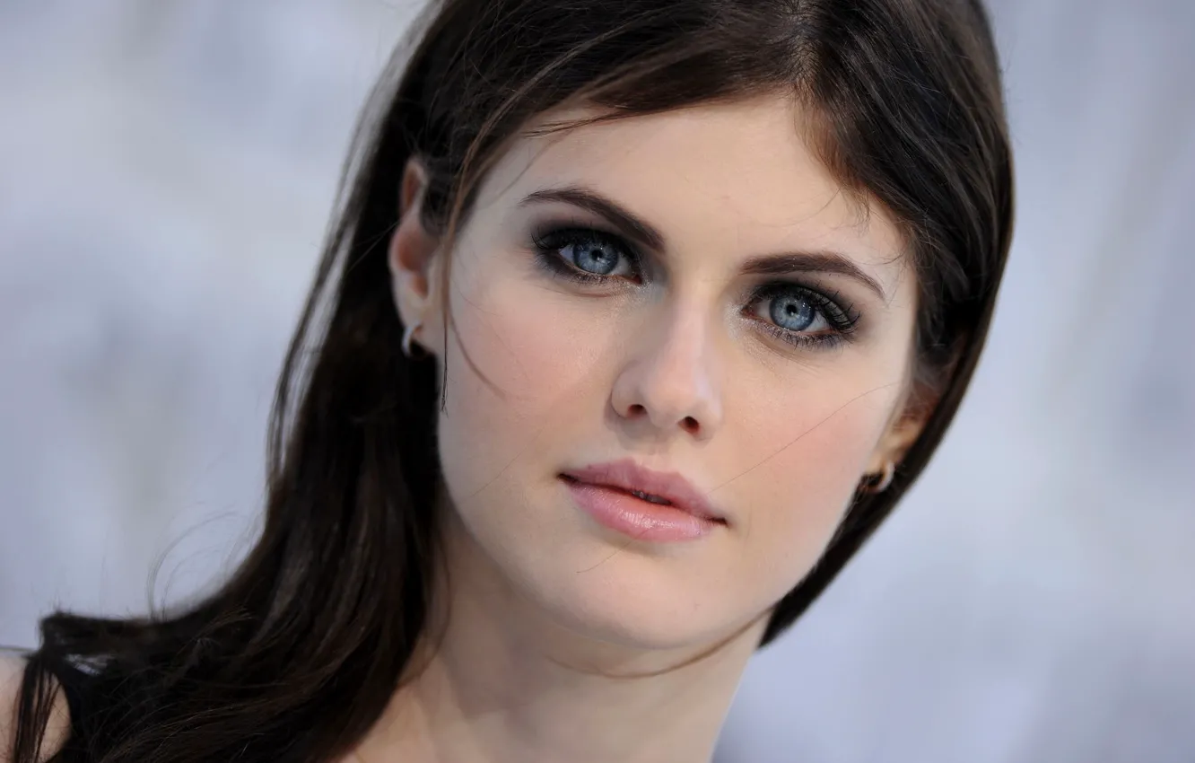 Photo wallpaper look, girl, actress, brunette, blue-eyed, hair, Alexandra Daddario, Alexandra Daddario