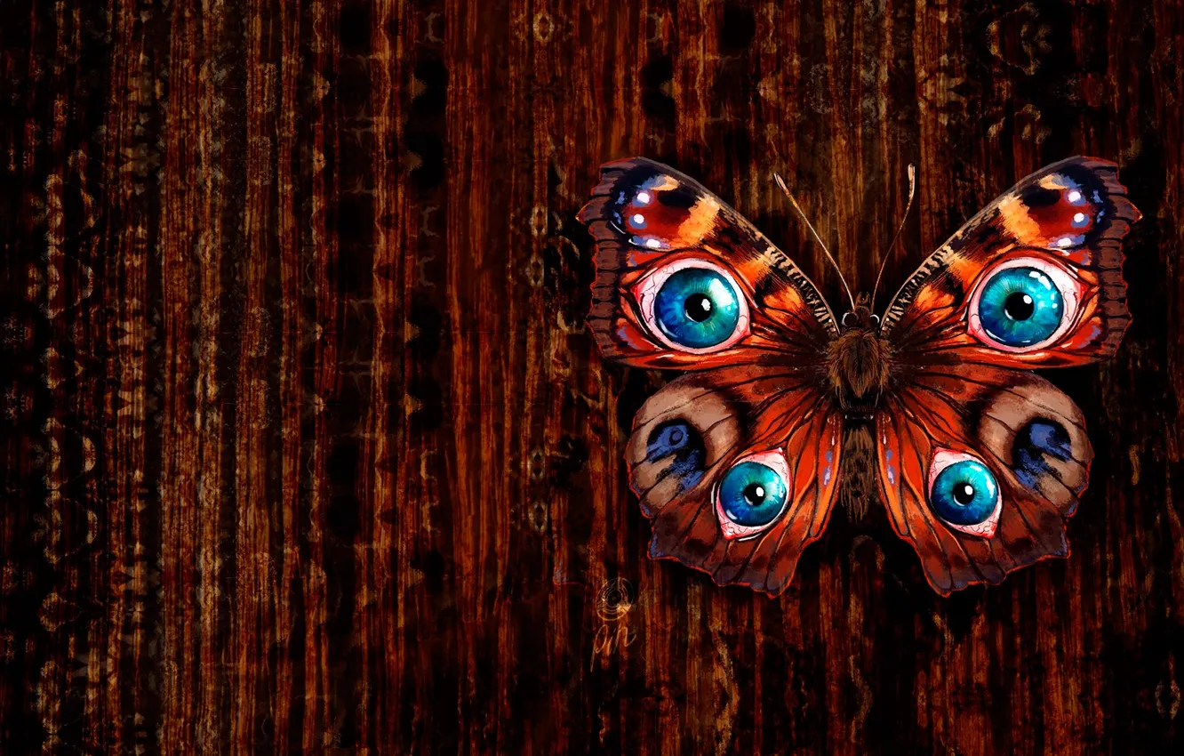 Photo wallpaper butterfly, figure, texture, art, Diana Shutka