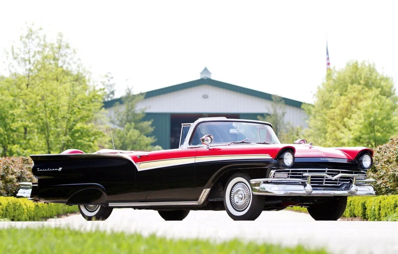 Photo wallpaper Ford, Ford, 500, the front, 1957, Fairlane, Fairlane, Sunliner