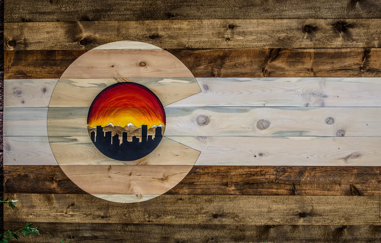 Photo wallpaper colors, woods, drawing