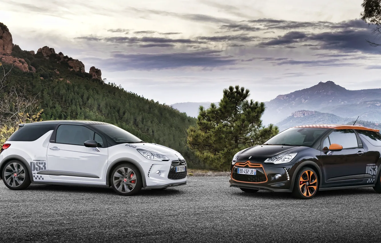 Photo wallpaper Citroen, DS3, Racing, white &ampamp; black, '2010–14